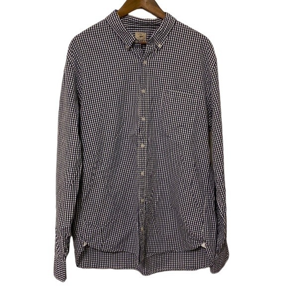 J. Crew Other - J. Crew Checkered Plaid Long Sleeve Button Down Shirt 100% Cotton Men's XLT 17